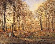 Theodor Esbern Philipsen A Late Autumn Day in Dyrehaven, Sunshine china oil painting artist